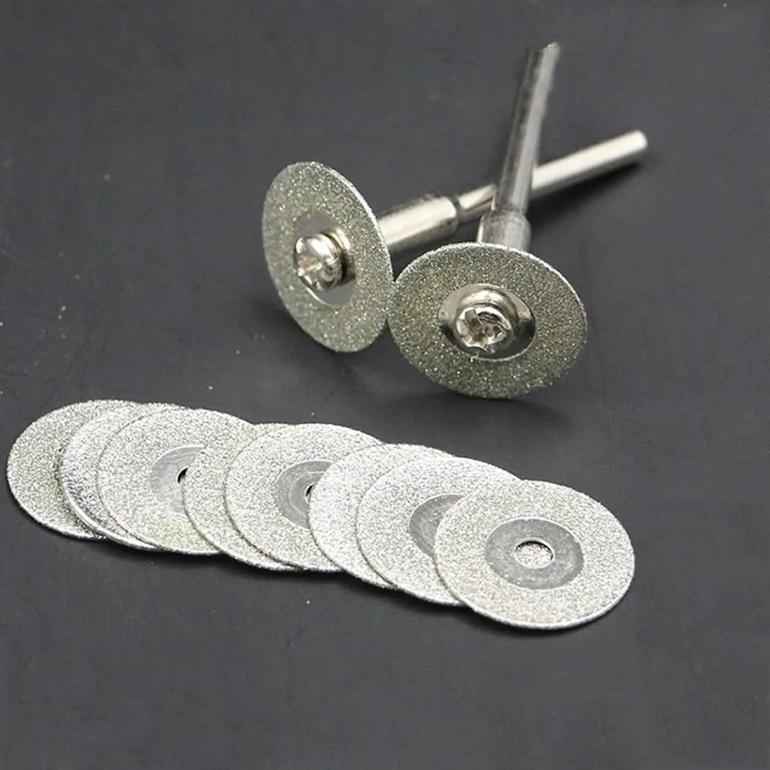 60mm Mini Diamond Cutting Disc Saw Blade Silver Cutting Discs with 1pcs Connecting Shank for Dremel Drill Fit Rotary Tool
60mm Mini Diamond Cutting Disc Saw Blade Silver Cutting Discs with 1pcs Connecting Shank for Dremel Drill Fit Rotary Tool
