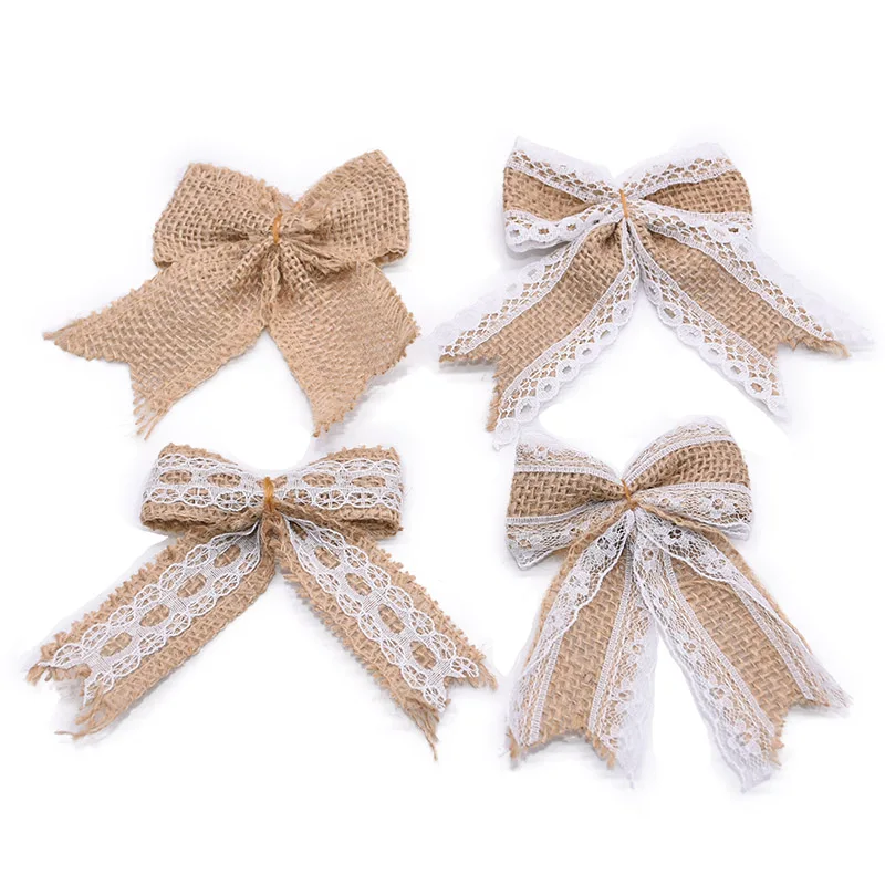 5Pcs Vintage Natural Jute Burlap hessian bows lace ribbon Hat Accessories Craft Rustic Wedding Decoration Supplier Craft Decor
5Pcs Vintage Natural Jute Burlap hessian bows lace ribbon Hat Accessories Craft Rustic Wedding Decoration Supplier Craft Decor