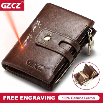 GZCZ Genuine Leather Men Wallet Small Male Wallets Zipper&Hasp Fashion Portomonee Short Coin Purse Brand Perse Carteira For Rfid
GZCZ Genuine Leather Men Wallet Small Male Wallets Zipper&Hasp Fashion Portomonee Short Coin Purse Brand Perse Carteira For Rfid