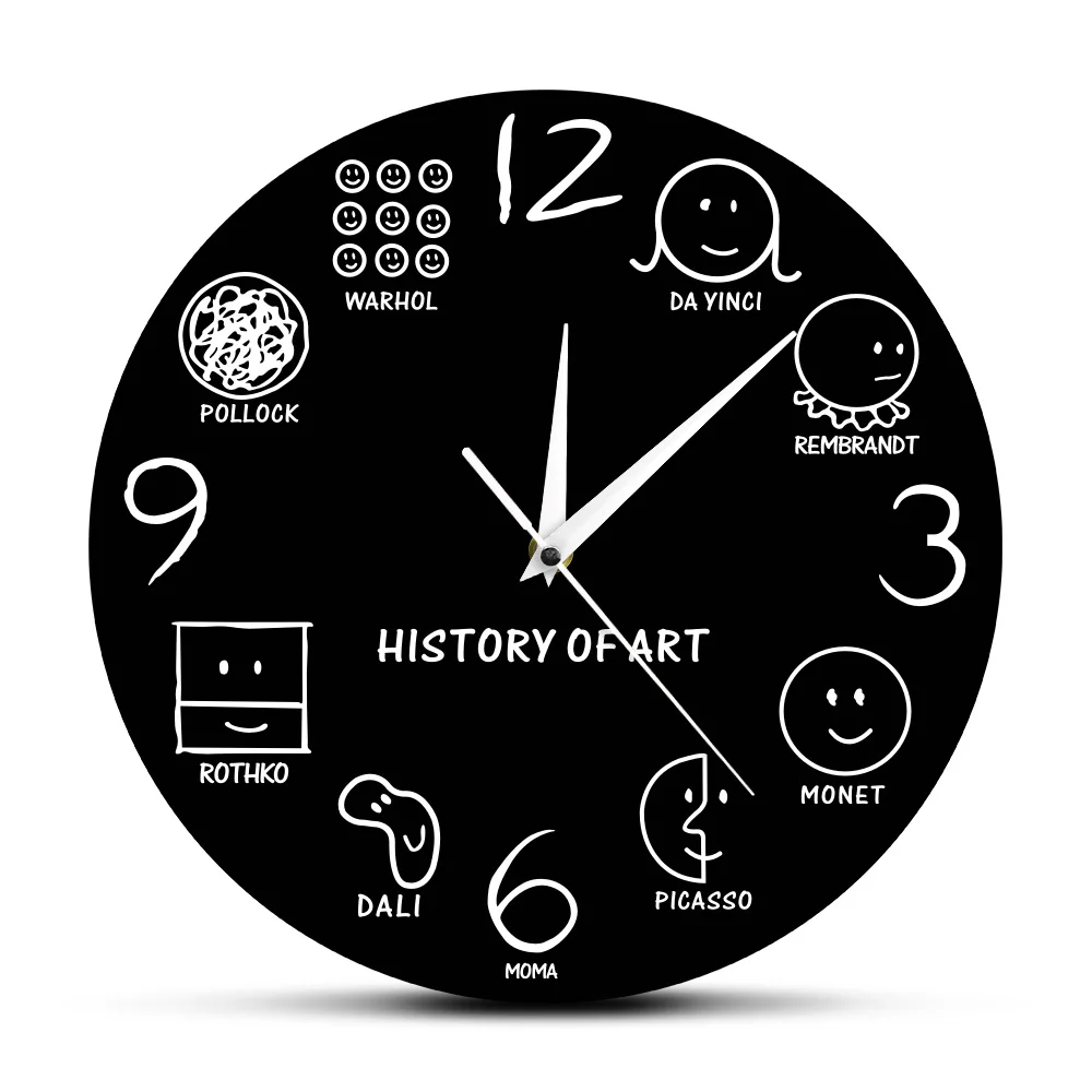 History Of Art Vintage Wall Clock Da Vinci Picasso Van Gogh Warhol Muesum Modern Art Artist Decorative Wall Watch Art Lover Gift
History Of Art Vintage Wall Clock Da Vinci Picasso Van Gogh Warhol Muesum Modern Art Artist Decorative Wall Watch Art Lover Gift