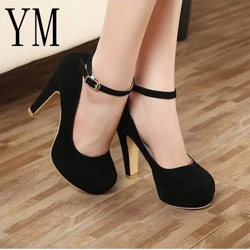 Sexy Ankle Strap Femeninas High heels Autumn Flock Round toe High heels Female Platform Summer Shoes Women Pumps Sandals Muje
Sexy Ankle Strap Femeninas High heels Autumn Flock Round toe High heels Female Platform Summer Shoes Women Pumps Sandals Muje