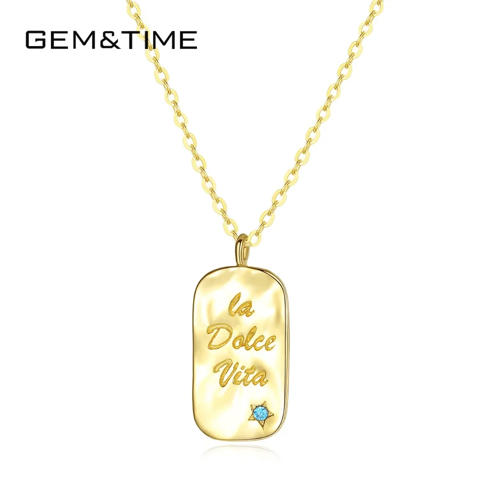 Gem&Time New La Dalce Vita Square 14K Gold Pendant Necklaces for Women Wedding Engagement Jewelry Yellow Gold Kolye AU585 N14076
Gem&Time New La Dalce Vita Square 14K Gold Pendant Necklaces for Women Wedding Engagement Jewelry Yellow Gold Kolye AU585 N14076