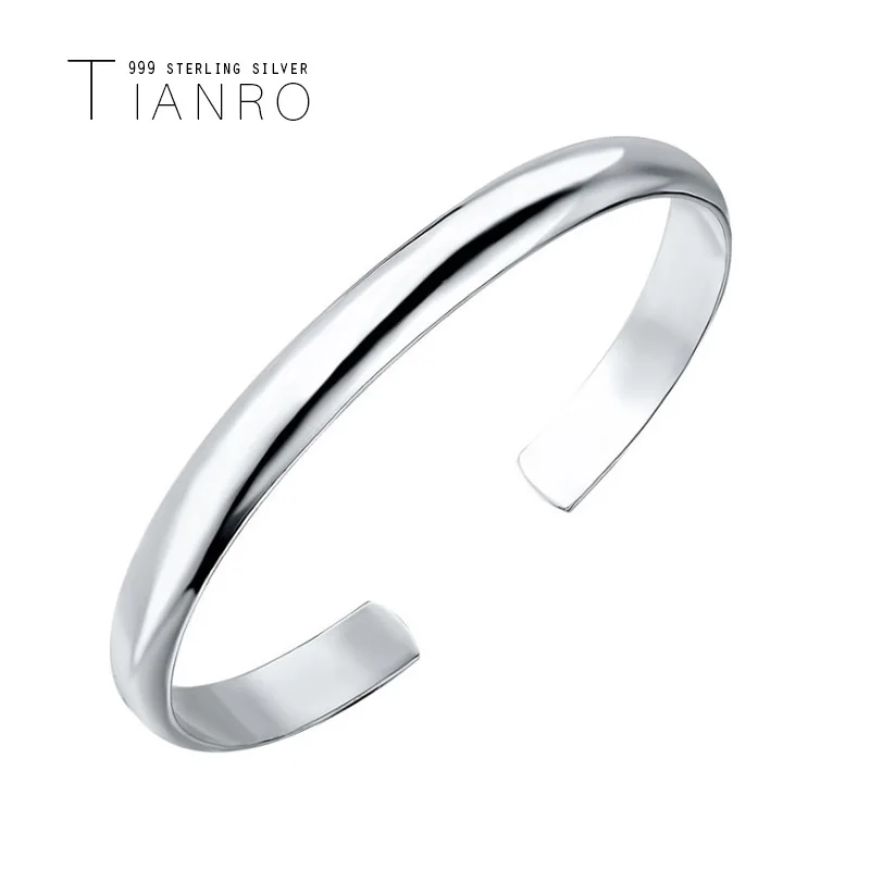 TIANRO Full silver 999 sterling silver ladies bracelet Classic smooth ancient French heritage handmade bracelets jewelry
TIANRO Full silver 999 sterling silver ladies bracelet Classic smooth ancient French heritage handmade bracelets jewelry