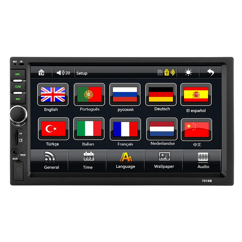 2 Din Car Radio 7" HD Touch Mirror Link Autoaudio Multimedia Player MP5 Player Autoradio Bluetooth Rear View Camera 7018B
2 Din Car Radio 7" HD Touch Mirror Link Autoaudio Multimedia Player MP5 Player Autoradio Bluetooth Rear View Camera 7018B