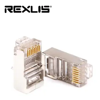 REXLIS 100Pcs Cat6 RJ45 Connector 8P8C Modular Ethernet Cable Head Plug Gold-plated Cat 6 Crimp Network RJ 45 Connector Cat6
REXLIS 100Pcs Cat6 RJ45 Connector 8P8C Modular Ethernet Cable Head Plug Gold-plated Cat 6 Crimp Network RJ 45 Connector Cat6
