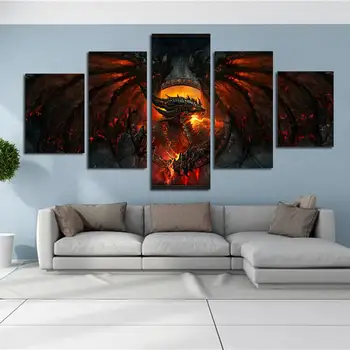 The Dragon Of Destruction 5 Panel Canvas Painting Oil Painting Print Home Decor Wall Art Wall Picture For Living Room Unframed
The Dragon Of Destruction 5 Panel Canvas Painting Oil Painting Print Home Decor Wall Art Wall Picture For Living Room Unframed