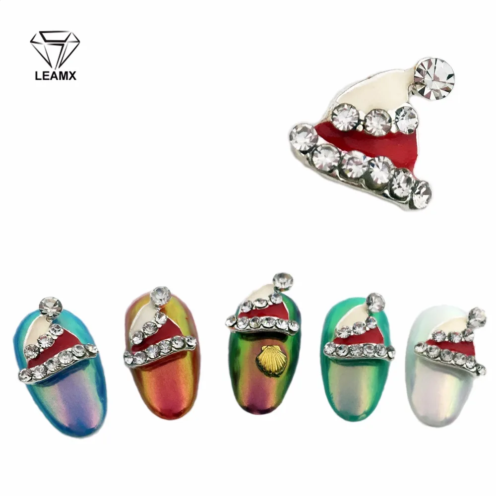 LEAMX 10Pcs New 2018 Glitter White And Red Christmas hats Nail Art With Rhinestones Metal Alloy Nail Art Decoration,Nail Tools
LEAMX 10Pcs New 2018 Glitter White And Red Christmas hats Nail Art With Rhinestones Metal Alloy Nail Art Decoration,Nail Tools