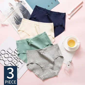 3Pcs/Lot Cotton Sexy Panties For Women M-XL Underwear Lingerie Briefs Ladies Casual Female Cute Girl Famale Panty
3Pcs/Lot Cotton Sexy Panties For Women M-XL Underwear Lingerie Briefs Ladies Casual Female Cute Girl Famale Panty