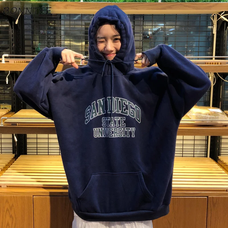 Hoodies Women Hooded Warm Thicker Plus Velvet Letter Printed Loose Long Sleeve Womens Hoodie Korean Style Harajuku Chic Leisure
Hoodies Women Hooded Warm Thicker Plus Velvet Letter Printed Loose Long Sleeve Womens Hoodie Korean Style Harajuku Chic Leisure