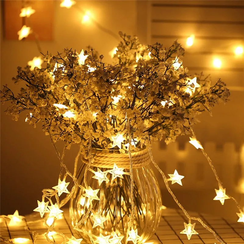 6M 40LED New Year Fairy Garland Led Star String Lights For Christmas Tree Natal Wedding Home Indoor Decorations Battery Powered
6M 40LED New Year Fairy Garland Led Star String Lights For Christmas Tree Natal Wedding Home Indoor Decorations Battery Powered