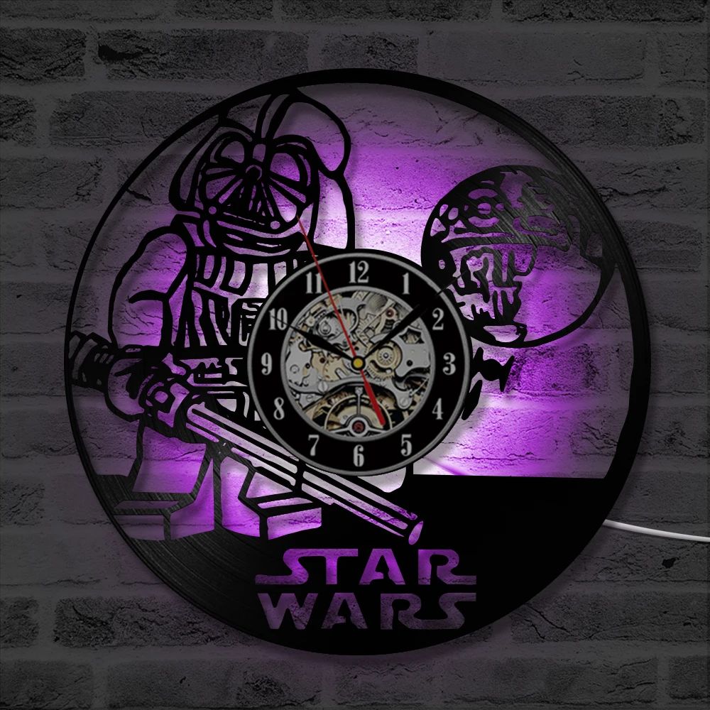 Cute Star Wars Art Vinyl Record Wall Clock Vintage CD Clock Great Gift Creative Modern Home Decor Silent Hanging LED Wall Clock
Cute Star Wars Art Vinyl Record Wall Clock Vintage CD Clock Great Gift Creative Modern Home Decor Silent Hanging LED Wall Clock