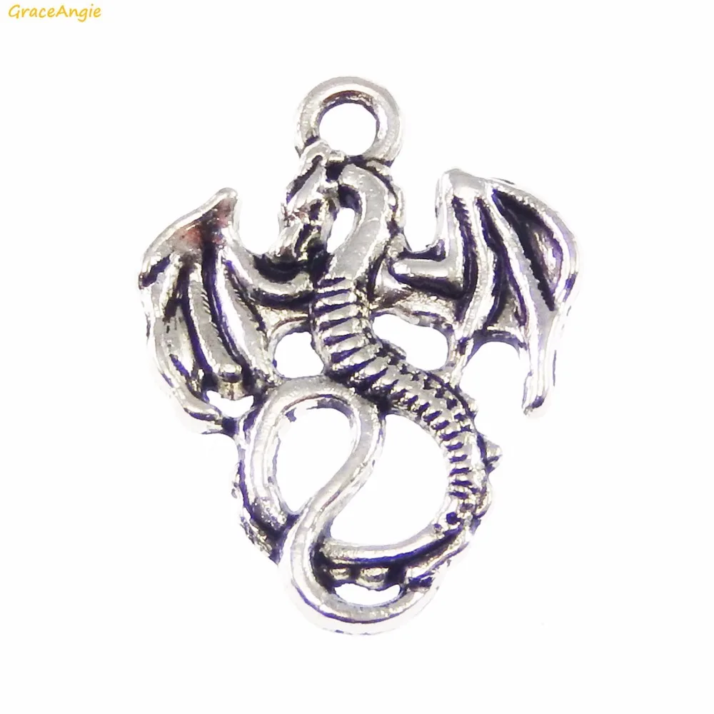 GraceAngie 20PCS Antique Silver Zinc Alloy Fashion Dragon Shape Earring Necklace Pendant Charms Handmade Jewelry Accessories
GraceAngie 20PCS Antique Silver Zinc Alloy Fashion Dragon Shape Earring Necklace Pendant Charms Handmade Jewelry Accessories