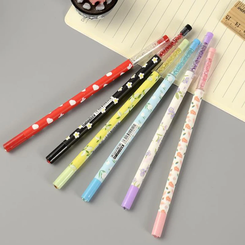 6 Pcs/set Kawaii 0.5mm Flowers Crystal Gel Pens Black Ink Writing Signing Pen Stationery School Office Supply
6 Pcs/set Kawaii 0.5mm Flowers Crystal Gel Pens Black Ink Writing Signing Pen Stationery School Office Supply
