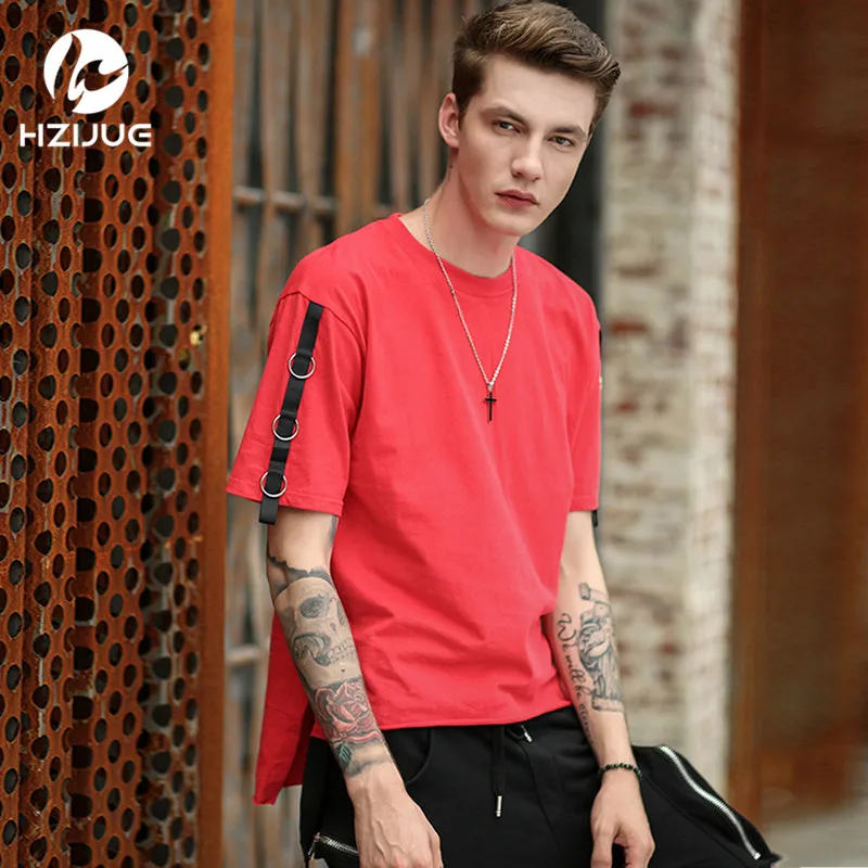 HZIJUE 2018 MEN t shirt hip hop back long hem male top tees short sleeve fashion loose pure cotton tshirt Personality T shirts
HZIJUE 2018 MEN t shirt hip hop back long hem male top tees short sleeve fashion loose pure cotton tshirt Personality T shirts