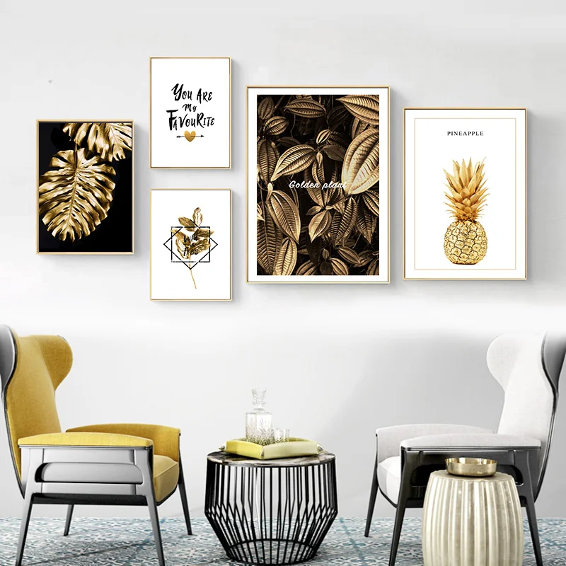 Golden Plant Leaf Pineapple Wall Art Canvas Painting Nordic Quotes Posters and Prints Decoration Picture Living Room Home Decor
Golden Plant Leaf Pineapple Wall Art Canvas Painting Nordic Quotes Posters and Prints Decoration Picture Living Room Home Decor