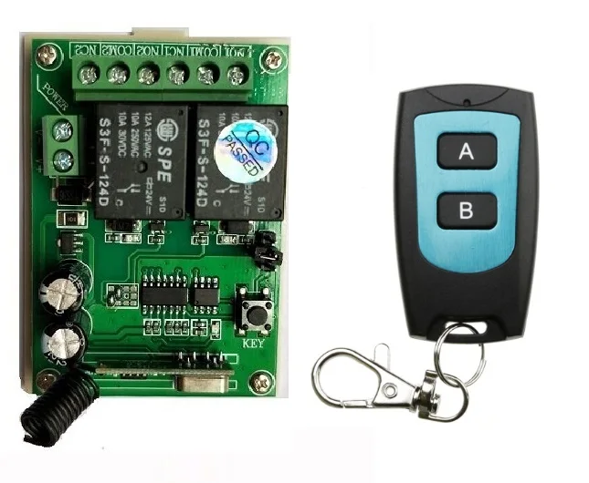 AK DC24V 2CH Radio Controller RF Wireless Relay Remote Control Switch 315 MHZ 433 MHZ Transmitter+1 Receiver /lamp/ window
AK DC24V 2CH Radio Controller RF Wireless Relay Remote Control Switch 315 MHZ 433 MHZ Transmitter+1 Receiver /lamp/ window