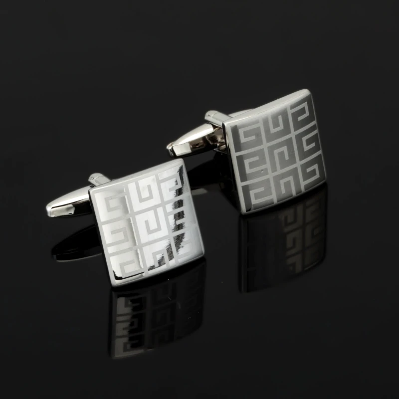 Hot selling Luxury Laser pattern gemelos shirt cufflinks for mens Brand cuff buttons cuff links High Quality Silver square
Hot selling Luxury Laser pattern gemelos shirt cufflinks for mens Brand cuff buttons cuff links High Quality Silver square