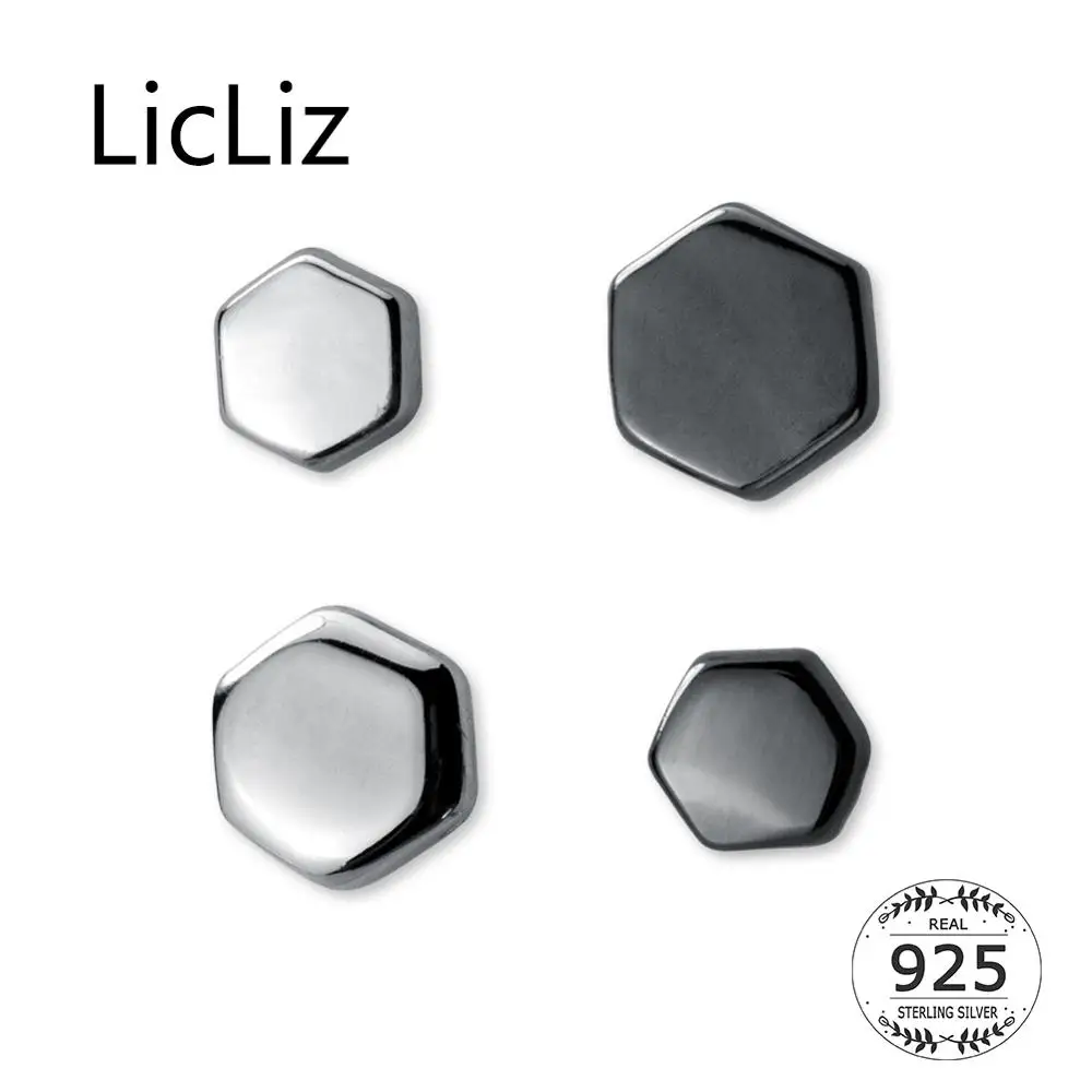 LicLiz New 925 Sterling Silver Hexagon Stud Earrings for Women Silvery Black Jewelry New Boucle D'oreille Femme LE0683
LicLiz New 925 Sterling Silver Hexagon Stud Earrings for Women Silvery Black Jewelry New Boucle D'oreille Femme LE0683