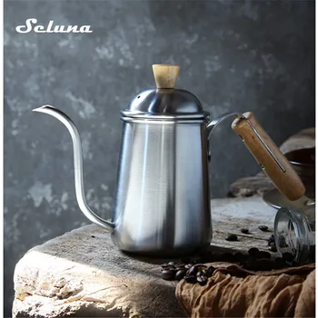 650ml Stainless Steel Gooseneck Drip Coffee Kettle Coffee Pot Long Spout Kettle Wood Handle Stovetop Espresso Pour Over Teapot
650ml Stainless Steel Gooseneck Drip Coffee Kettle Coffee Pot Long Spout Kettle Wood Handle Stovetop Espresso Pour Over Teapot