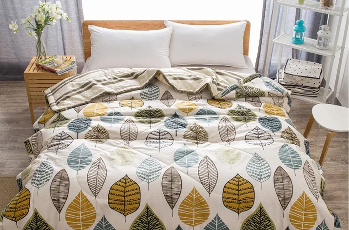 2019 New Bedding Cotton Summer Quilt Blankets Trees Leaves Comforter Bed Cover Quilting Home Textiles Suitable for Adults Kids
2019 New Bedding Cotton Summer Quilt Blankets Trees Leaves Comforter Bed Cover Quilting Home Textiles Suitable for Adults Kids