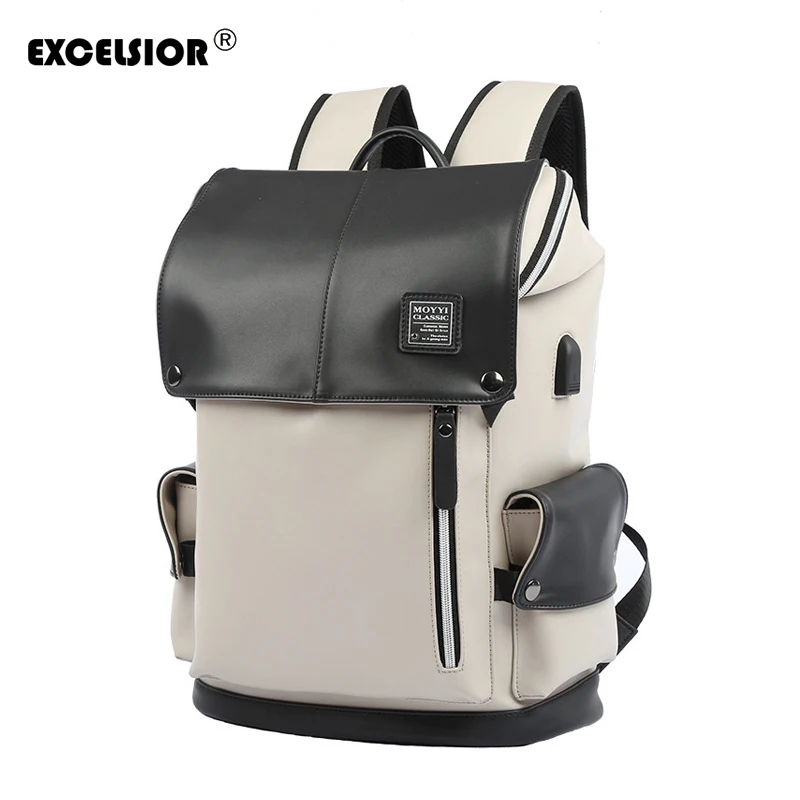 EXCELSIOR Casual Solid Man's Bag Color Material PU Leather Backpack Multi-functional Large-capacity Student Schoolbag Simple Bag
EXCELSIOR Casual Solid Man's Bag Color Material PU Leather Backpack Multi-functional Large-capacity Student Schoolbag Simple Bag