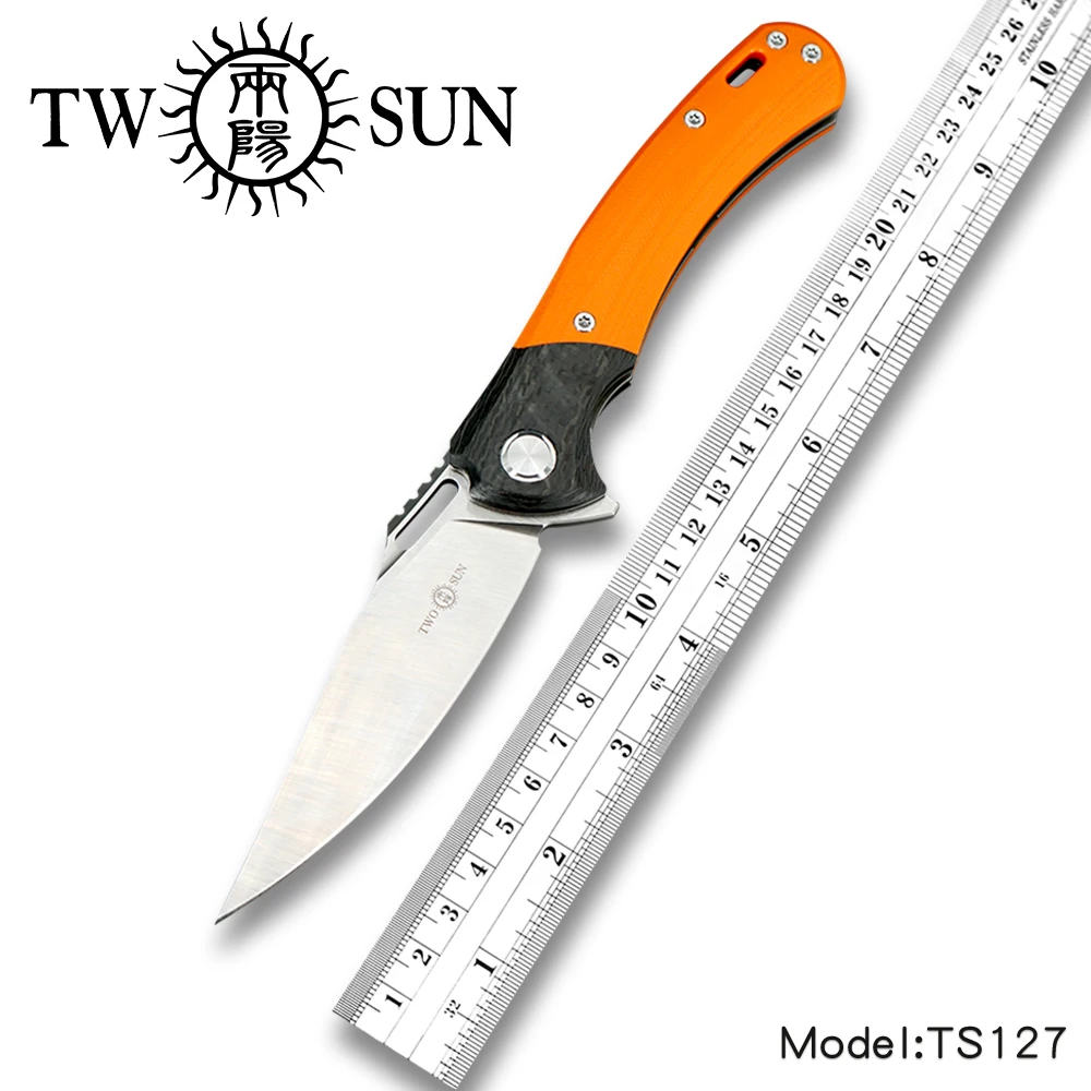 TWOSUN 12C27 blade folding knife Pocket Knife tactical knife hunting Outdoor camping tool EDC ball Bearings Fast Open G10 TS127
TWOSUN 12C27 blade folding knife Pocket Knife tactical knife hunting Outdoor camping tool EDC ball Bearings Fast Open G10 TS127