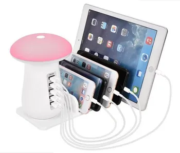QC 3.0 Fast Charger USB Charging Station with Night Lamp Multiple 5 Port Phone Charger for iPhone Xiaomi Samsung Huawei Camera
QC 3.0 Fast Charger USB Charging Station with Night Lamp Multiple 5 Port Phone Charger for iPhone Xiaomi Samsung Huawei Camera