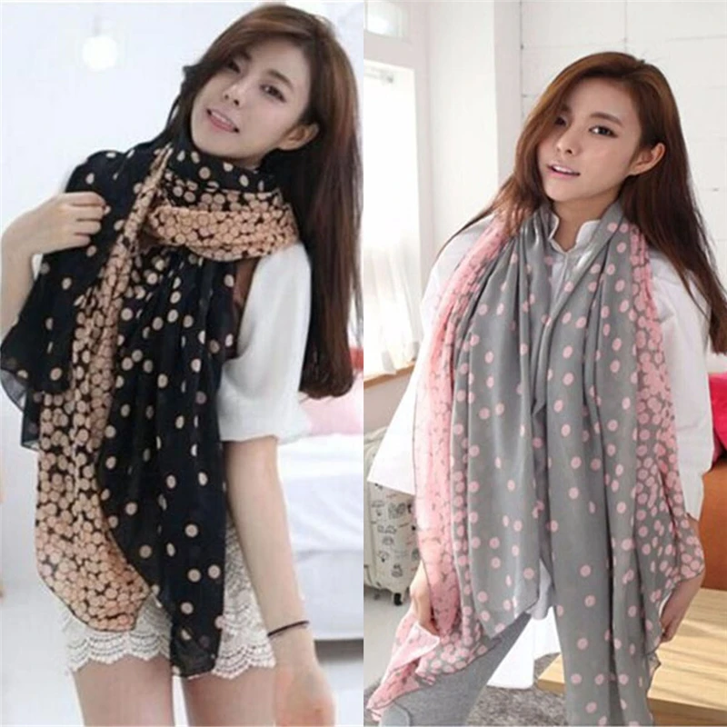 New 1Pcs 2 Styles Women Lady Spring Autumn Warm Soft Long Voile Neck Large Dots Scarf Wrap Shawl Pink Grey Wholesale
New 1Pcs 2 Styles Women Lady Spring Autumn Warm Soft Long Voile Neck Large Dots Scarf Wrap Shawl Pink Grey Wholesale