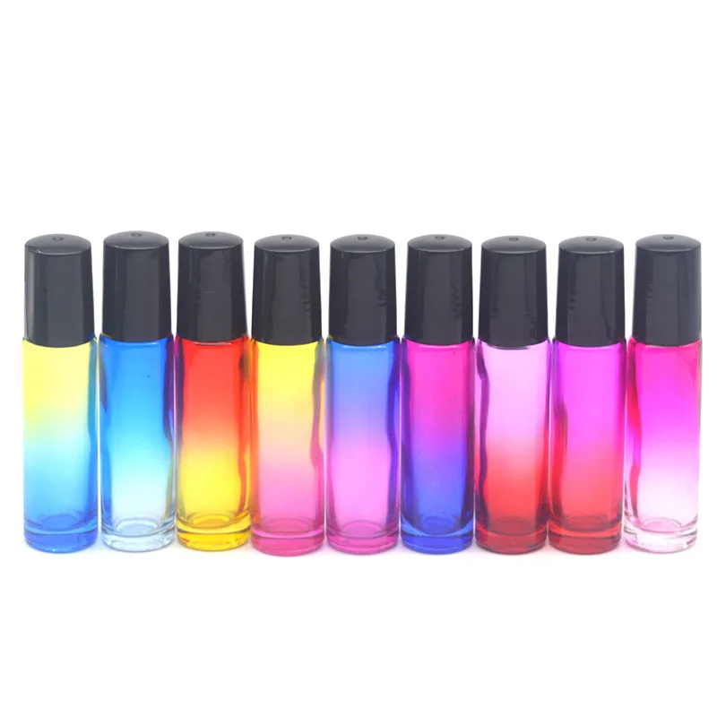 50pcs 10ml Gradient Color Roll Bottle 10cc Perfume Empty Roller on Ball Thick Glass Durable For Travel Essential Oil
50pcs 10ml Gradient Color Roll Bottle 10cc Perfume Empty Roller on Ball Thick Glass Durable For Travel Essential Oil
