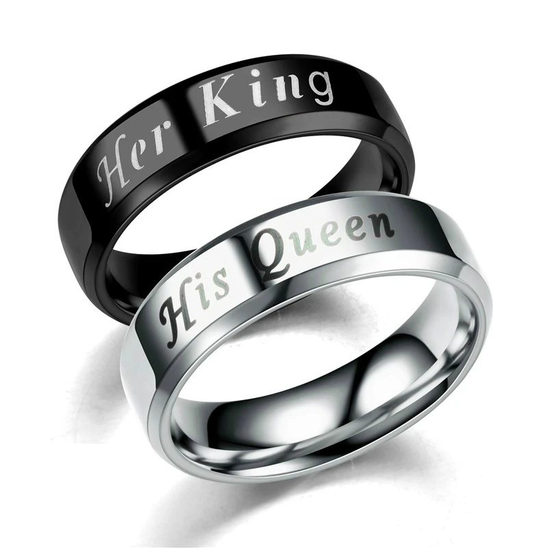 New Fashion Lovers' Titanium Steel Ring Her King His Queen Romantic Wedding Ring Size 6 7 8 9 10 11 12 Full Size Populaire Annea
New Fashion Lovers' Titanium Steel Ring Her King His Queen Romantic Wedding Ring Size 6 7 8 9 10 11 12 Full Size Populaire Annea
