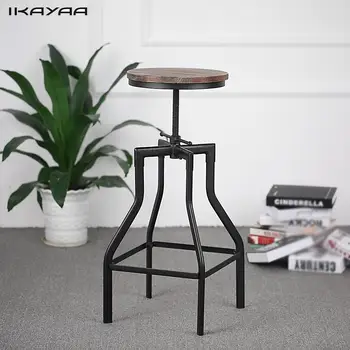 iKayaa Height Adjustable Swivel Bar Stool Industrial Style Natural Pinewood Top Metal Bar Stool Home Furniture US FR DE Stock
iKayaa Height Adjustable Swivel Bar Stool Industrial Style Natural Pinewood Top Metal Bar Stool Home Furniture US FR DE Stock