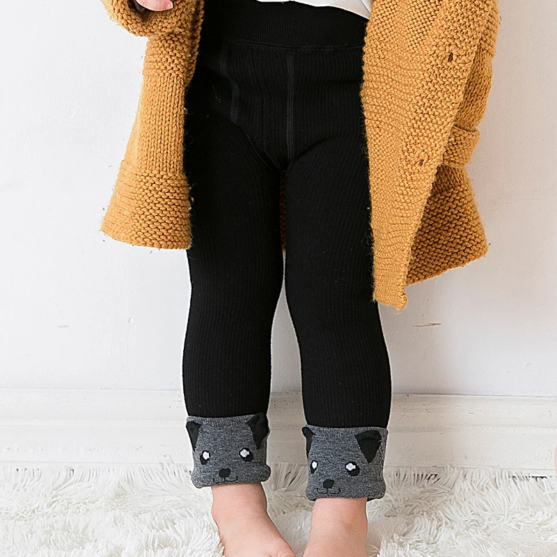 Фото Детские зимние леггинсы теплые трикотажные штаны для малышей мальчиков и