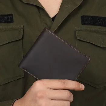 Crazy horse leather men wallets Vintage genuine leather short wallet for men cowboy top leather thin Purse to put free ship
Crazy horse leather men wallets Vintage genuine leather short wallet for men cowboy top leather thin Purse to put free ship