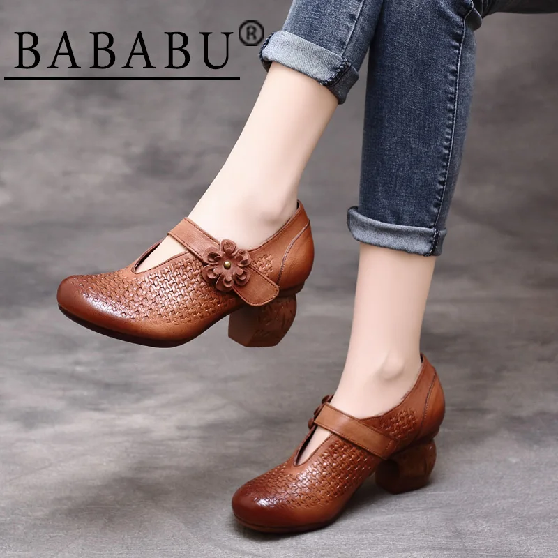 2019 spring and summer new national style retro leather round head Velcro thick with single shoes with soft bottom handmade shoe
2019 spring and summer new national style retro leather round head Velcro thick with single shoes with soft bottom handmade shoe
