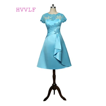 Turquoise 2019 Mother Of The Bride Dresses A-line Cap Sleeves Knee Length Lace Short Groom Plus Size Mother Dresses For Wedding
Turquoise 2019 Mother Of The Bride Dresses A-line Cap Sleeves Knee Length Lace Short Groom Plus Size Mother Dresses For Wedding