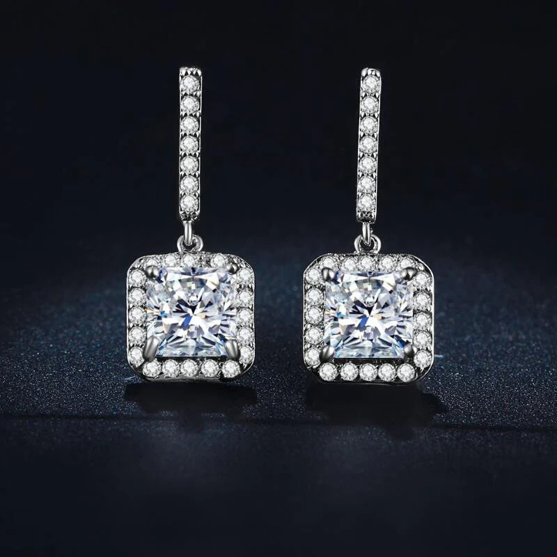 MISANANRYNE Hot Sliver Color Square Cubic Zirconia Dangle Earrings Women Wedding Jewelry Brincos boucle d'oreille for Women 
MISANANRYNE Hot Sliver Color Square Cubic Zirconia Dangle Earrings Women Wedding Jewelry Brincos boucle d'oreille for Women