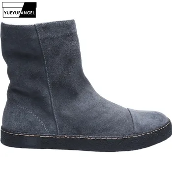 Men Brand Cow Suede Snow Boots Casual Plush Thick Warm Mid-Calf Round Toe Boots Fashion Black Gray Winter Black Military Shoes
Men Brand Cow Suede Snow Boots Casual Plush Thick Warm Mid-Calf Round Toe Boots Fashion Black Gray Winter Black Military Shoes