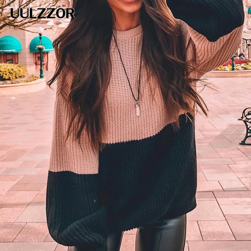 UULZZOR Vintage patchwork knitted women pullovers Casual long sleeve female sweaters Autumn winter loose ladies jumpers sweater
UULZZOR Vintage patchwork knitted women pullovers Casual long sleeve female sweaters Autumn winter loose ladies jumpers sweater