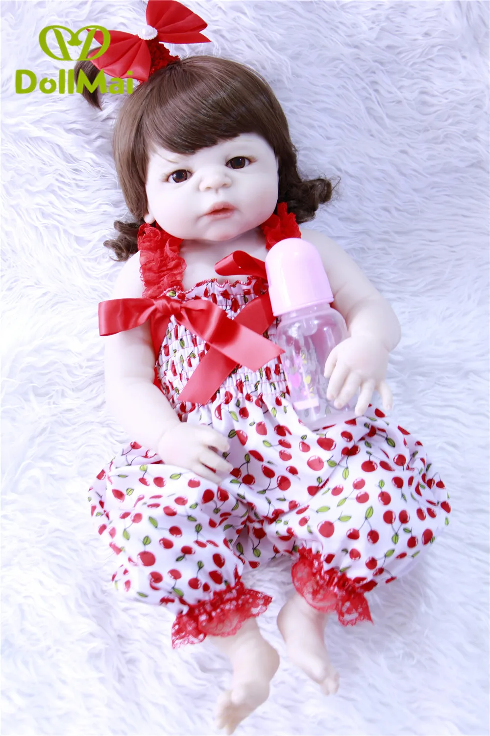 Lovely Real Like Baby Dolls Reborn 23'' Full Silicone Vinyl Reborn baby Doll Toys Realistic Lifelike Girl Wear cute Red clothes
Lovely Real Like Baby Dolls Reborn 23'' Full Silicone Vinyl Reborn baby Doll Toys Realistic Lifelike Girl Wear cute Red clothes