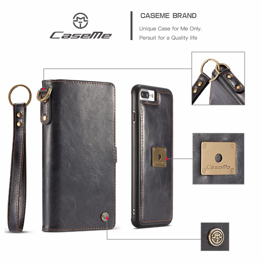 CaseMe Phone Cases For iPhone 7 7 Plus Luxury Retro Multifunction Leather Wallet Card Pocket 2 In 1 Cover Back Case For iPhone7
CaseMe Phone Cases For iPhone 7 7 Plus Luxury Retro Multifunction Leather Wallet Card Pocket 2 In 1 Cover Back Case For iPhone7