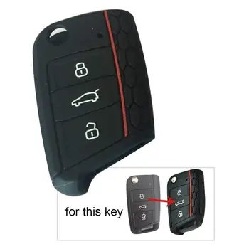 Muchkey For Key Cover Volkswagen Golf VII Silicone Car Key 3 Button Flip Remote Fob Protector Skin Shell Jacket 1PC Black
Muchkey For Key Cover Volkswagen Golf VII Silicone Car Key 3 Button Flip Remote Fob Protector Skin Shell Jacket 1PC Black