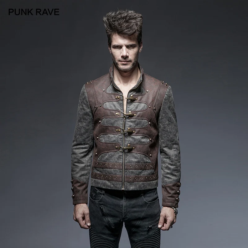 PUNK RAVE Men's Steampunk Vintage Casual Stand Up Collar Zipped Warm Short Coat Rock Men Jacket
PUNK RAVE Men's Steampunk Vintage Casual Stand Up Collar Zipped Warm Short Coat Rock Men Jacket