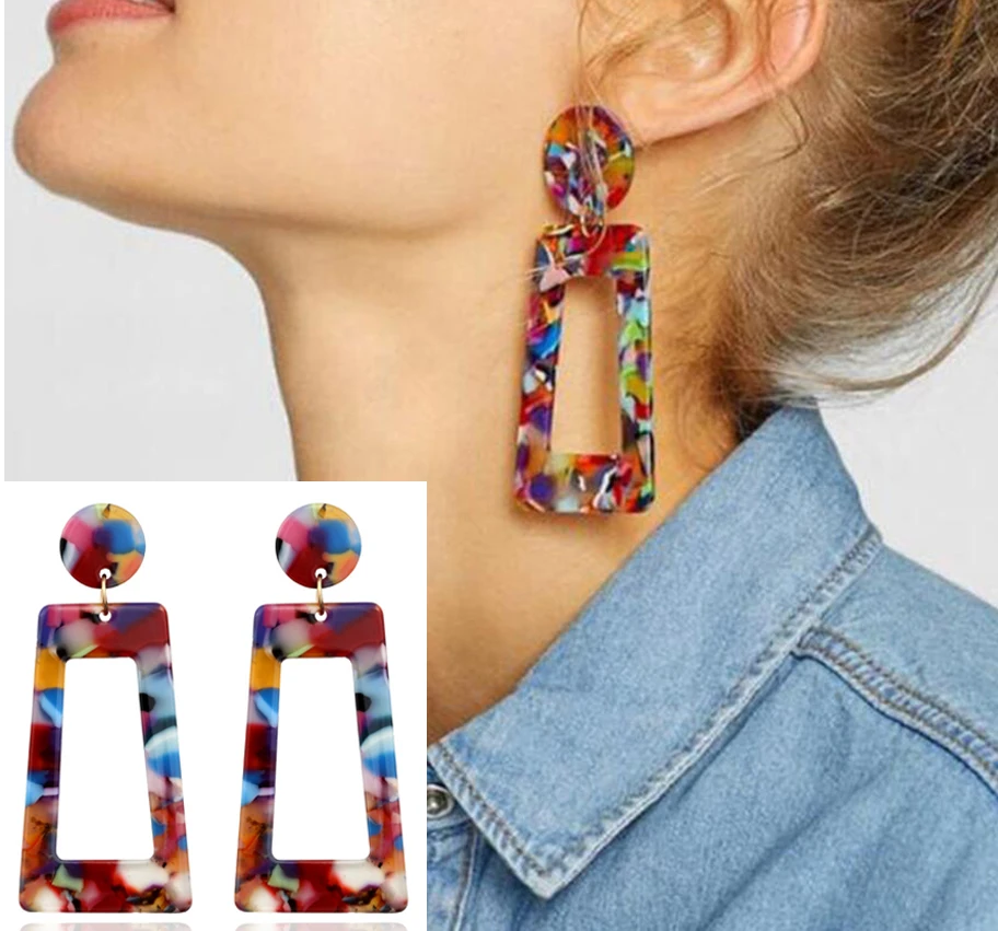 New Tortoiseshell Earring Long Acetate Acrylic Geometric Drop Earrings For Women Za Accessories Lady Rectangle Korea Jewelry
New Tortoiseshell Earring Long Acetate Acrylic Geometric Drop Earrings For Women Za Accessories Lady Rectangle Korea Jewelry