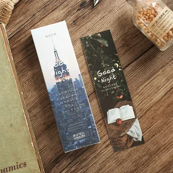 30 Pcs/Set Good Night Photography Scenery Paper Bookmark Book Holder Message Card Kawaii Gift Stationery
30 Pcs/Set Good Night Photography Scenery Paper Bookmark Book Holder Message Card Kawaii Gift Stationery