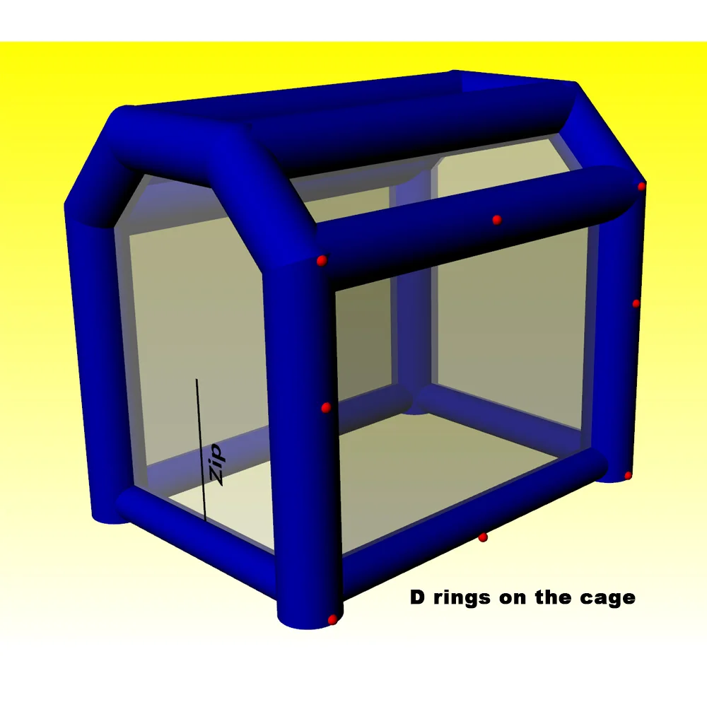 D-rings-on-the-inflatable-golf-ball-cage