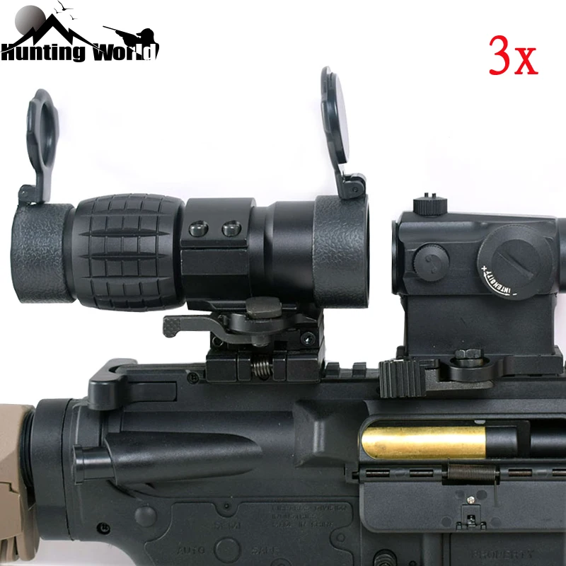 Tactical 3X Magnifier Scope Optics Scopes Riflescope Fits Aimpoint Sight with Flip UP Flip-UP Mount Side Picatinny Weaver Rail
Tactical 3X Magnifier Scope Optics Scopes Riflescope Fits Aimpoint Sight with Flip UP Flip-UP Mount Side Picatinny Weaver Rail