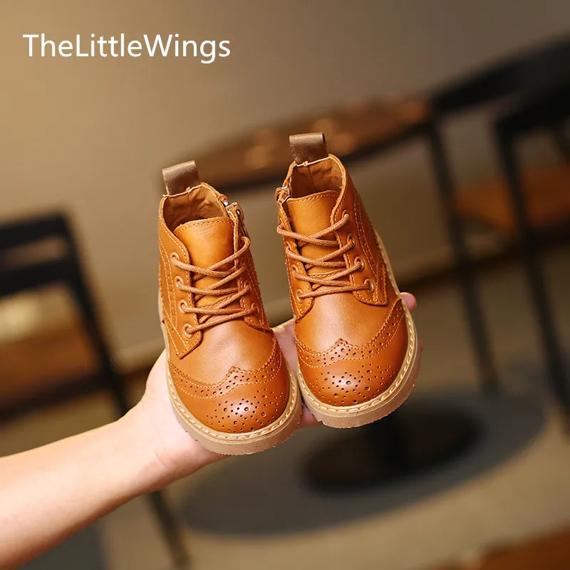 2018 Autumn new kids shoes boys girls 1-16 years old genuine leather school Martin boots Korean version of the British style
2018 Autumn new kids shoes boys girls 1-16 years old genuine leather school Martin boots Korean version of the British style