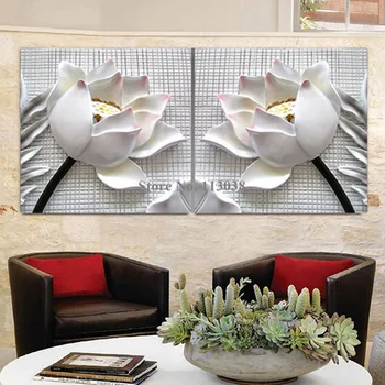 2pcs Modern 3D white lotus definition pictures canvas Home Decoration living room Wall modular painting Print cuadros
2pcs Modern 3D white lotus definition pictures canvas Home Decoration living room Wall modular painting Print cuadros