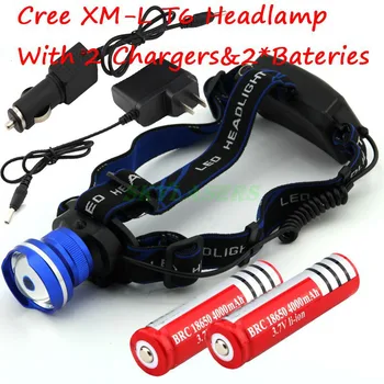 XM-L T6 XML Headlight LED 1800Lm Rechargeable Zoom Headlamp Flashlight + Car charger + Charger + 2*18650 Batteries
XM-L T6 XML Headlight LED 1800Lm Rechargeable Zoom Headlamp Flashlight + Car charger + Charger + 2*18650 Batteries