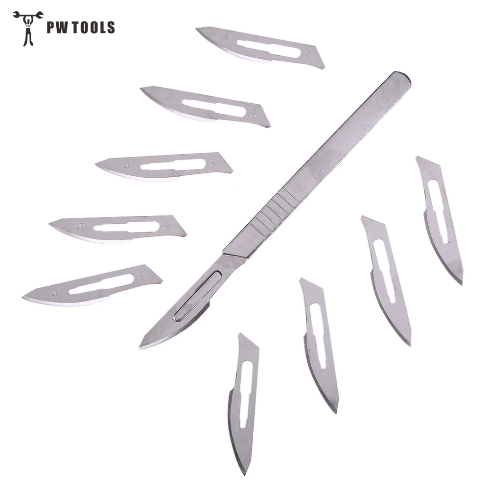 PW TOOLS 1 Set 23# Carbon Steel DIY PCB Repair Cutting Tool and 1Pcs 4# Handle Scalpel Tools Top Quality
PW TOOLS 1 Set 23# Carbon Steel DIY PCB Repair Cutting Tool and 1Pcs 4# Handle Scalpel Tools Top Quality